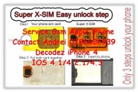 Deblocare iPhone 4 DOWN Grade iPhone 4G Unlock iPhone 4G X Sim Turbo S