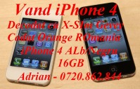 Vand iPhone 4 Negru 8 GB SH Codat Orange Cu toate accesoriile inclusiv